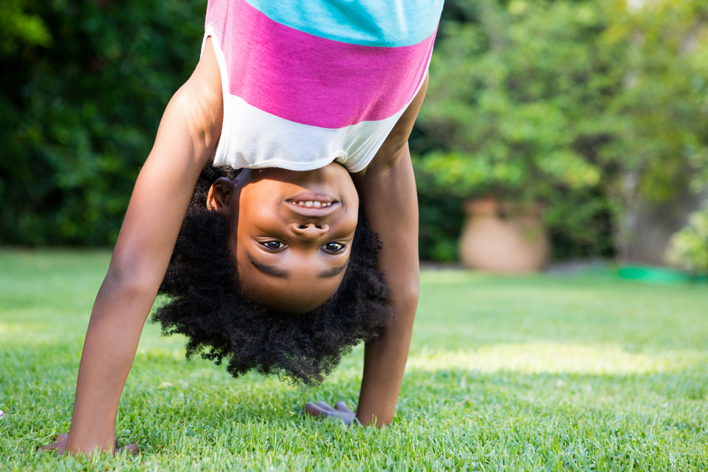 a child who has had treatment for enlarged adenoids, now feeling better