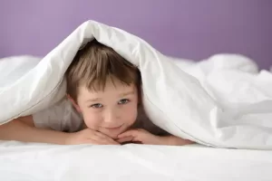 A child who has had problems with bedwetting